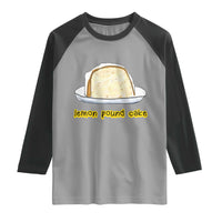 Lemon Pound Cake Funny Meme Raglan Shirt Viral Edgy Hip Hop Humor Parody Gift for Rap Fans