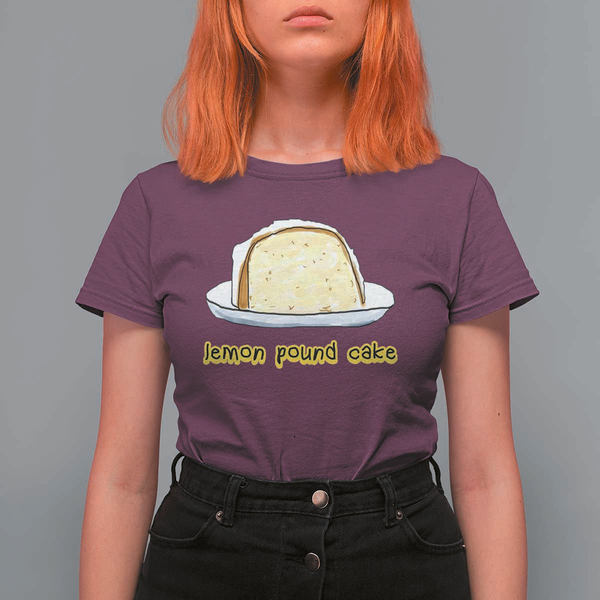Lemon Pound Cake Funny Meme T Shirt For Women Viral Edgy Hip Hop Humor Parody Gift for Rap Fans