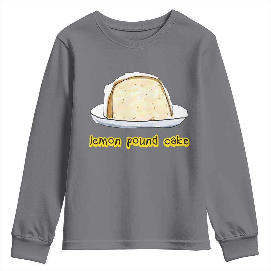 Lemon Pound Cake Funny Meme Youth Sweatshirt Viral Edgy Hip Hop Humor Parody Gift for Rap Fans