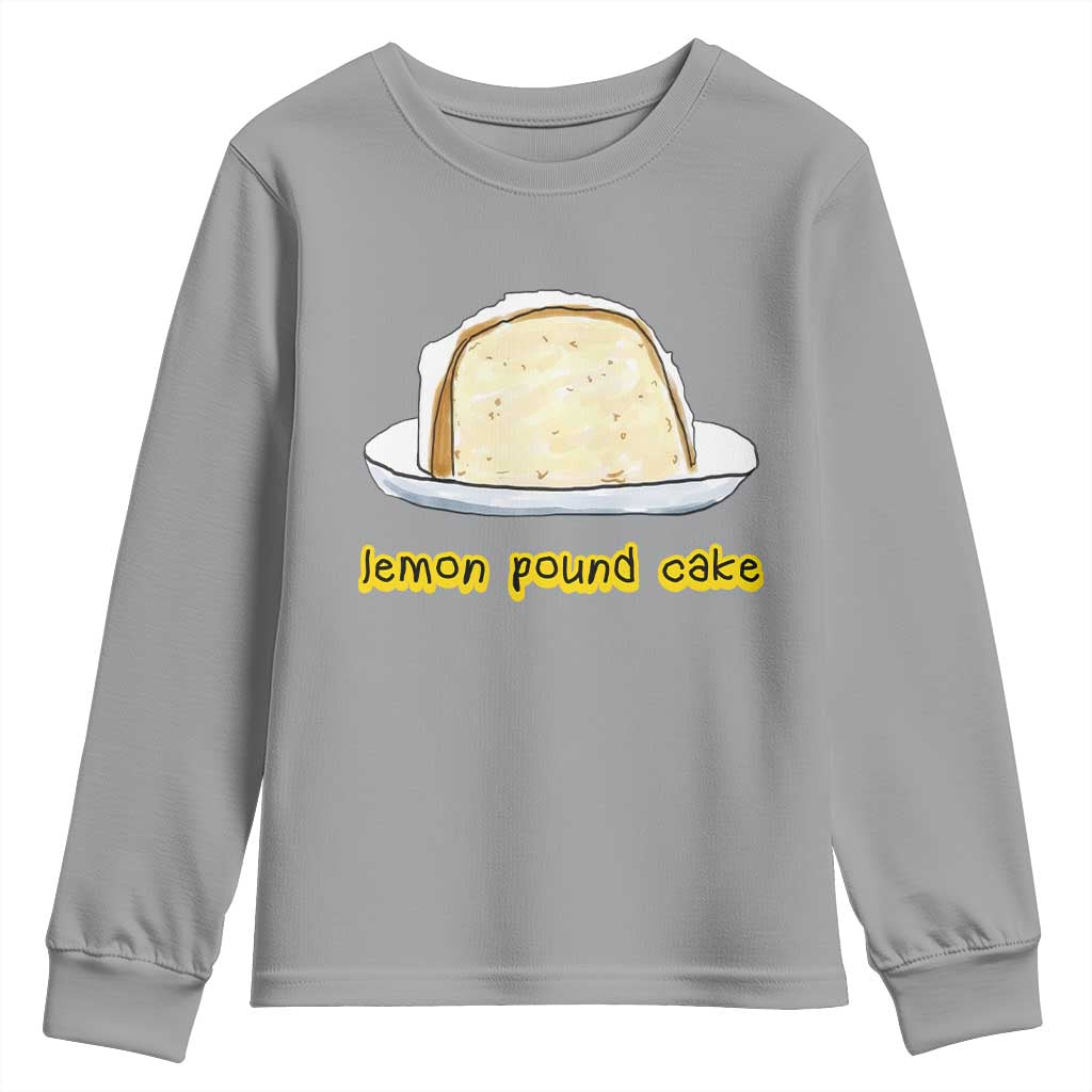 Lemon Pound Cake Funny Meme Youth Sweatshirt Viral Edgy Hip Hop Humor Parody Gift for Rap Fans