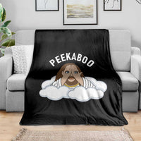 Peekaboo Jesus Funny Christian Throw Blanket Faith Humor Savior in Clouds Religious Meme