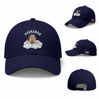 Peekaboo Jesus Funny Christian Baseball Cap Faith Humor Savior in Clouds Religious Meme