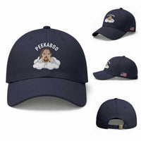 Peekaboo Jesus Funny Christian Baseball Cap Faith Humor Savior in Clouds Religious Meme