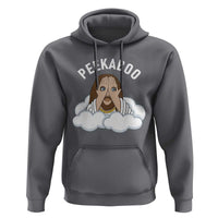 Peekaboo Jesus Funny Christian Hoodie Faith Humor Savior in Clouds Religious Meme
