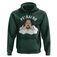 Peekaboo Jesus Funny Christian Hoodie Faith Humor Savior in Clouds Religious Meme