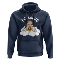 Peekaboo Jesus Funny Christian Hoodie Faith Humor Savior in Clouds Religious Meme