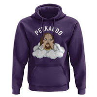 Peekaboo Jesus Funny Christian Hoodie Faith Humor Savior in Clouds Religious Meme
