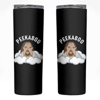 Peekaboo Jesus Funny Christian Skinny Tumbler Faith Humor Savior in Clouds Religious Meme