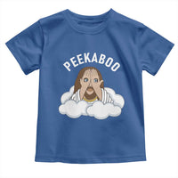 Peekaboo Jesus Funny Christian Toddler T Shirt Faith Humor Savior in Clouds Religious Meme