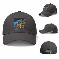 Funny Raccoon Baseball Game Day Meme Baseball Cap I Live Here Now Trash Panda Iced Coffee Night