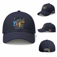 Funny Raccoon Baseball Game Day Meme Baseball Cap I Live Here Now Trash Panda Iced Coffee Night