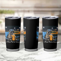 Funny Raccoon Baseball Game Day Meme Tumbler Cup I Live Here Now Trash Panda Iced Coffee Night