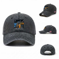 Funny Raccoon Baseball Game Day Meme Washed Cotton Baseball Cap I Live Here Now Trash Panda Iced Coffee Night