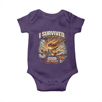 I Survived The Cleveland Meteor 2026 Baby Onesie Funny Ohio Apocalypse Meme Vintage Football Fan Humor