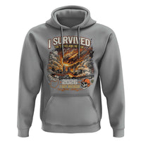 I Survived The Cleveland Meteor 2026 Hoodie Funny Ohio Apocalypse Meme Vintage Football Fan Humor