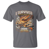 I Survived The Cleveland Meteor 2026 T Shirt Funny Ohio Apocalypse Meme Vintage Football Fan Humor