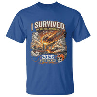 I Survived The Cleveland Meteor 2026 T Shirt Funny Ohio Apocalypse Meme Vintage Football Fan Humor