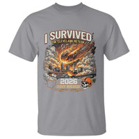 I Survived The Cleveland Meteor 2026 T Shirt Funny Ohio Apocalypse Meme Vintage Football Fan Humor