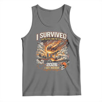 I Survived The Cleveland Meteor 2026 Tank Top Funny Ohio Apocalypse Meme Vintage Football Fan Humor