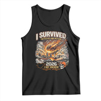 I Survived The Cleveland Meteor 2026 Tank Top Funny Ohio Apocalypse Meme Vintage Football Fan Humor
