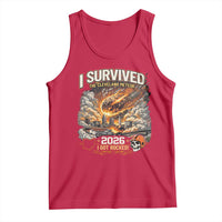 I Survived The Cleveland Meteor 2026 Tank Top Funny Ohio Apocalypse Meme Vintage Football Fan Humor