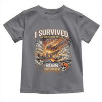 I Survived The Cleveland Meteor 2026 Toddler T Shirt Funny Ohio Apocalypse Meme Vintage Football Fan Humor