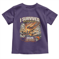 I Survived The Cleveland Meteor 2026 Toddler T Shirt Funny Ohio Apocalypse Meme Vintage Football Fan Humor