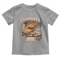 I Survived The Cleveland Meteor 2026 Toddler T Shirt Funny Ohio Apocalypse Meme Vintage Football Fan Humor