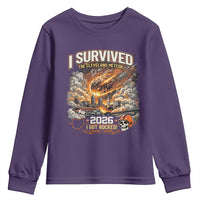 I Survived The Cleveland Meteor 2026 Youth Sweatshirt Funny Ohio Apocalypse Meme Vintage Football Fan Humor