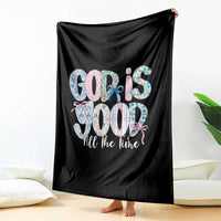 God Is Good All The Time Coquette Christian Faith Throw Blanket Floral Patchwork Aesthetic Bow Cute Religious Gift