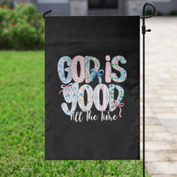God Is Good All The Time Coquette Christian Faith Garden Flag Floral Patchwork Aesthetic Bow Cute Religious Gift