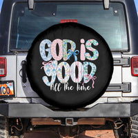 God Is Good All The Time Coquette Christian Faith Spare Tire Cover Floral Patchwork Aesthetic Bow Cute Religious Gift