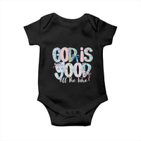 God Is Good All The Time Coquette Christian Faith Baby Onesie Floral Patchwork Aesthetic Bow Cute Religious Gift