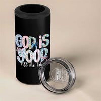 God Is Good All The Time Coquette Christian Faith 4 in 1 Can Cooler Tumbler Floral Patchwork Aesthetic Bow Cute Religious Gift