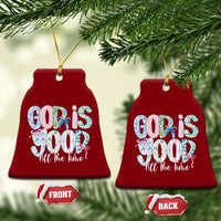 God Is Good All The Time Coquette Christian Faith Ceramic Ornament Floral Patchwork Aesthetic Bow Cute Religious Gift