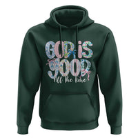 God Is Good All The Time Coquette Christian Faith Hoodie Floral Patchwork Aesthetic Bow Cute Religious Gift