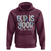 God Is Good All The Time Coquette Christian Faith Hoodie Floral Patchwork Aesthetic Bow Cute Religious Gift