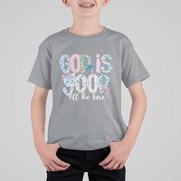 God Is Good All The Time Coquette Christian Faith T Shirt For Kid Floral Patchwork Aesthetic Bow Cute Religious Gift