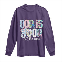God Is Good All The Time Coquette Christian Faith Long Sleeve Shirt Floral Patchwork Aesthetic Bow Cute Religious Gift