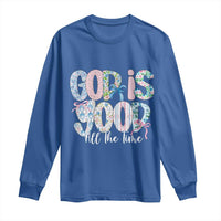 God Is Good All The Time Coquette Christian Faith Long Sleeve Shirt Floral Patchwork Aesthetic Bow Cute Religious Gift