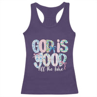 God Is Good All The Time Coquette Christian Faith Racerback Tank Top Floral Patchwork Aesthetic Bow Cute Religious Gift