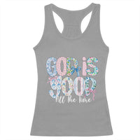 God Is Good All The Time Coquette Christian Faith Racerback Tank Top Floral Patchwork Aesthetic Bow Cute Religious Gift