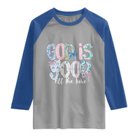 God Is Good All The Time Coquette Christian Faith Raglan Shirt Floral Patchwork Aesthetic Bow Cute Religious Gift