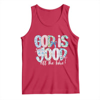 God Is Good All The Time Coquette Christian Faith Tank Top Floral Patchwork Aesthetic Bow Cute Religious Gift