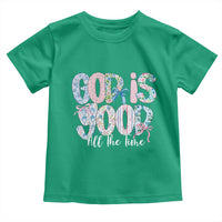 God Is Good All The Time Coquette Christian Faith Toddler T Shirt Floral Patchwork Aesthetic Bow Cute Religious Gift