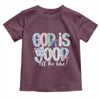 God Is Good All The Time Coquette Christian Faith Toddler T Shirt Floral Patchwork Aesthetic Bow Cute Religious Gift