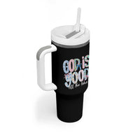 God Is Good All The Time Coquette Christian Faith Tumbler With Handle Floral Patchwork Aesthetic Bow Cute Religious Gift