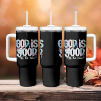 God Is Good All The Time Coquette Christian Faith Tumbler With Handle Floral Patchwork Aesthetic Bow Cute Religious Gift