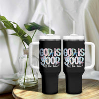 God Is Good All The Time Coquette Christian Faith Tumbler With Handle Floral Patchwork Aesthetic Bow Cute Religious Gift