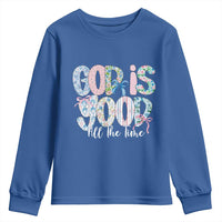 God Is Good All The Time Coquette Christian Faith Youth Sweatshirt Floral Patchwork Aesthetic Bow Cute Religious Gift